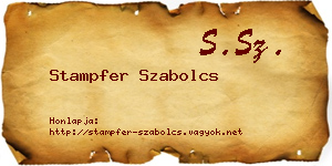 Stampfer Szabolcs névjegykártya